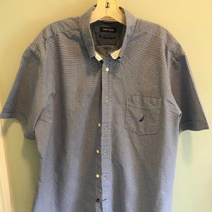 Nautica Men's plaid SS button down shirt